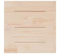 Eleganz Plateau de table 80 x 80 cm carré en pin massif (non traité) - Robuste et naturel pour le salon, la cuisine ou le bureau | Plateau de table écologique durable