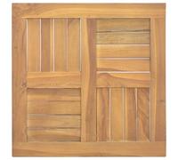 Eleganz Plateau de table carré 50 x 50 x 2,5 cm en teck massif - Naturel et durable pour l'intérieur et l'extérieur - Lasure à base d'eau pour un entretien optimal