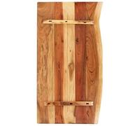 Eleganz Plateau de table en bois d'acacia massif pour salle de bain - 100 x 52 x 2,5 cm - Naturel et durable - Plateau de lavabo en bois massif - Parfait pour le design moderne de salle de bain