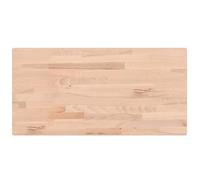 Eleganz Plateau de table en bois de hêtre massif 100 x 50 x 1,5 cm - Naturel et durable pour cuisine, salon ou bureau - Plateau de table rectangulaire en bois de hêtre massif non traité