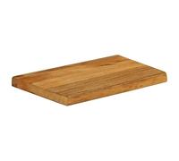Eleganz Plateau de table en bois de manguier massif 60 x 20 x 3,8 cm avec bord d'arbre - Aspect chêne, plateau de table rustique pour cuisine, salon ou jardin, durable et naturel