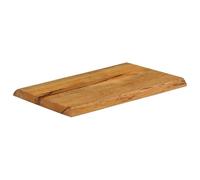 Eleganz Plateau de table en bois de manguier massif aspect chêne 70 x 40 x 2,5 cm - Bord d'arbre naturel pour tables rustiques - Durable et respectueux de l'environnement