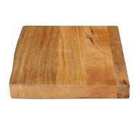 Eleganz Plateau de table en bois de manguier massif avec bord d'arbre - 50 x 20 x 2,5 cm - Aspect chêne naturel pour tables rustiques et modernes - Durable et respectueux de l'environnement