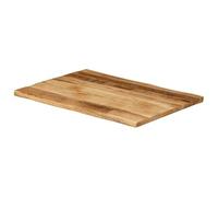 Eleganz Plateau de table en bois de manguier massif avec finition naturelle - 80 x 60 x 3,8 cm - Bord rustique pour cuisine, salon ou bureau - Durable et respectueux de l'environnement