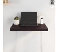 Eleganz Plateau de table en bois massif 60 x 50 x (2-4) cm avec bord d'arbre - Naturel et durable pour cuisine, salon ou jardin - Traité pour une protection optimale