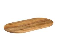 Eleganz Plateau de table en bois massif - 80 x 40 x 2,5 cm - Ovale - Mango aspect chêne - Durable et élégant pour salon, cuisine ou bureau
