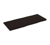 Eleganz Plateau de table en chêne massif 120 x 50 cm avec surface sombre - Bord d'arbre - Durable et élégant pour le salon ou la cuisine