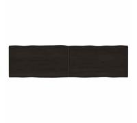 Eleganz Plateau de table en chêne massif 220 x 60 cm avec surface foncée - Bord d'arbre naturel pour les intérieurs rustiques et modernes