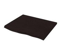 Eleganz Plateau de table en chêne massif marron foncé 60 x 50 x 2 cm - Naturel et durable pour cuisine, salon ou bureau - Chêne massif traité avec surface foncée