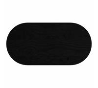 Eleganz Plateau de table en chêne massif marron foncé 80 x 40 cm ovale - Finement poli et laqué pour cuisine, salle à manger ou bureau - Durable et élégant