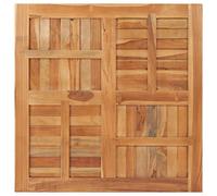 Eleganz Plateau de table en teck finement poli 90 x 90 x 2,5 cm - Bois massif pour l'intérieur et l'extérieur, durable et facile d'entretien
