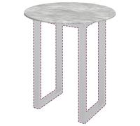 Eleganz Plateau de table gris béton 80 x 80 cm - Plaque en bois pour cuisine, salon ou bureau - Durable et élégant - Montage et entretien faciles