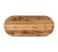 Eleganz Plateau de table ovale en bois de manguier rugueux, 100 x 40 x 2,5 cm, naturel et rustique pour des idées créatives de meubles