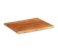 Eleganz Plateau de table rectangulaire 90 x 80 x 2,5 cm en bois massif d'acacia avec surface naturelle - Bord d'arbre pour les installations rustiques et modernes - Durable et durable