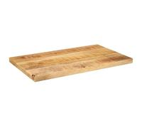 Eleganz Plateau de table rectangulaire en bois de manguier massif rugueux, 50 x 20 x 2,5 cm, finition naturelle pour une décoration rustique, durable et durable