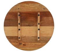Eleganz Plateau de table rond 70 cm en bois recyclé massif - Plateau de table stable de 15 à 16 mm d'épaisseur pour cuisine, salon ou jardin - Design naturel et durabilité