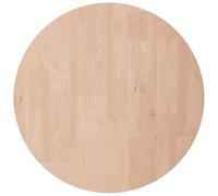 Eleganz Plateau de table rond de 50 cm de diamètre en bois de chêne massif (non traité) - Naturel et durable pour la cuisine, le salon ou le jardin - Design robuste