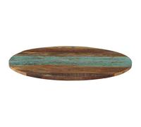 Eleganz Plateau de table rond de 60 cm en bois massif recyclé - Naturel et durable pour la cuisine, le salon ou le jardin - Aspect rustique et traitement durable du bois
