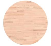 Eleganz Plateau de table rond en bois de hêtre massif - Diamètre : 50 x 1,5 cm - Naturel et durable - Pour cuisine, salon ou jardin - Plaque en bois massif de qualité supérieure non traité