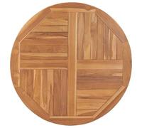 Eleganz Plateau de table rond en bois de teck finement poli - Diamètre : 90 cm - Épaisseur : 2,5 cm - Naturel et durable - Pour le salon, la cuisine ou le jardin
