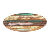 Eleganz Plateau de table rond en bois recyclé massif 50 cm - Plateau de table en bois massif naturel et durable pour cuisine, salon ou jardin - Design rustique
