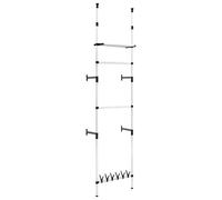Eleganz Porte-manteau télescopique en aluminium avec barres et étagère - Solution de vêtements peu encombrante pour les petits appartements et les chambres à coucher