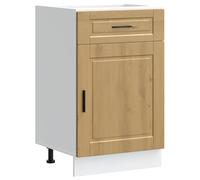 Eleganz Porto Meuble bas de cuisine en chêne artisanal, support pour coin cuisine, durable et élégant, parfait pour les cuisines modernes
