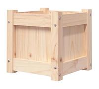 Eleganz Pot de fleurs en pin massif, 31 x 31 x 31 cm, naturel et durable, pour jardin, balcon et terrasse, pot de fleurs en bois écologique