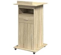 Eleganz Pupitre avec roulettes et tiroir, pour grand bureau, en bois, 55 x 55 x 107 cm, pratique et durable pour les présentations