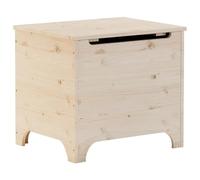 Eleganz RANA Coffre de rangement en pin massif - 60 x 49 x 54 cm - Solution de rangement naturelle et durable pour le salon, la chambre ou le couloir - Non traité et respectueux de l'environnement
