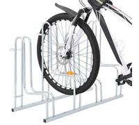 Eleganz Râtelier à vélo pour 4 vélos, autoportant, en acier galvanisé, stable et résistant aux intempéries, idéal pour le jardin, le garage ou la cour, rangement peu encombrant
