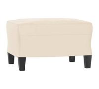 Eleganz Repose-pieds beige, 60 x 50 x 41 cm, en tissu microfibre (100 % polyester), avec contreplaqué, tabouret confortable pour salon, chambre à coucher ou bureau