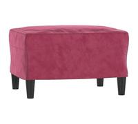 Eleganz Repose-pieds, bordeaux, 60 x 50 x 41 cm, housse en velours, taille XXL, pour salon et chambre à coucher, tabouret futon confortable, avec espace de rangement, peu encombrant et élégant
