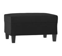Eleganz Repose-pieds en cuir synthétique noir, 70 x 55 x 41 cm, tabouret moderne pour salon, chambre à coucher et bureau, contreplaqué de haute qualité, durable et facile d'entretien, design élégant
