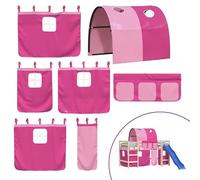 Eleganz Rideaux de lit mezzanine avec tunnel - Polyester rose - Protège de la lumière et du bruit - Atmosphère chaleureuse pour chambre d'enfant - Lits et accessoires