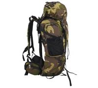 Eleganz Sac à dos camouflage vert de 60 l pour les aventures en plein air, sac à dos de randonnée en tissu Oxford durable, sac de voyage résistant à l'eau pour le camping et le trekking