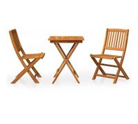 Eleganz Salon de jardin pliable en bois massif d'acacia - Durable et facile d'entretien, idéal pour terrasse et balcon - Avec bois traité à l'huile pour un aspect naturel