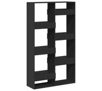 Eleganz Séparateur de pièce, noir, 100 x 33 x 175 cm, en matériau dérivé du bois, système d'étagères pratique pour salon et bureau, peu encombrant et durable