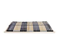 Eleganz Sommier à lattes, 120 x 200 cm, avec 42 lattes et 7 zones, ressorts ergonomiques pour lits, hauteur réglable et ventilé pour un confort de sommeil optimal