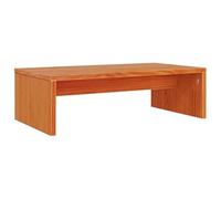 Eleganz Support de moniteur en bois de pin massif, 50 x 27 x 15 cm, support de haut-parleur naturel, pour bureau et salon, durable et respectueux de l'environnement