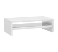 Eleganz Support pour écran, blanc brillant, 42 x 24 x 13 cm, en bois - Support de haut-parleur moderne pour salon et bureau - Élégant et durable