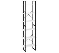 Eleganz Système d'étagères blanches 60 x 30 x 210 cm, en métal et matériau du bois, étagère de rangement stable, pour cave, garage ou bureau, peu encombrant et durable