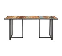 Eleganz Table à manger de 180 cm en bois massif recyclé avec couleurs mélangées - Durable et respectueuse de l'environnement - Parfaite pour le salon ou la cuisine