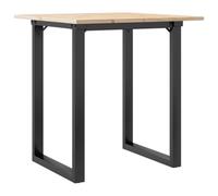 Eleganz Table à manger en bois massif avec structure en acier - 70 x 70 x 75 cm - Pin non traité - Table robuste pour cuisine ou salle à manger, idéale pour les petits appartements et les familles