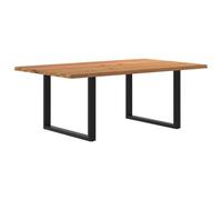 Eleganz Table à manger en bois massif de chêne 200 x 120 cm - Table rectangulaire avec bords arbres, finement poncé et laqué clair - Parfait pour le salon ou la salle à manger