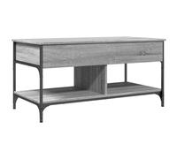 Eleganz Table basse gris Sonoma 100 x 50 x 50 cm - Table de salon moderne en bois et métal - Élégante et durable pour les petits espaces