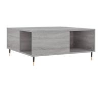 Eleganz Table basse gris Sonoma 80 x 80 x 36,5 cm en bois et métal - Table de salon moderne pour petits espaces, durable et élégante