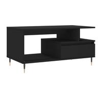 Eleganz Table basse noire 90 x 49 x 45 cm en bois et métal - Table de salon moderne pour petits espaces - Durable et élégante