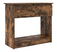 Eleganz Table console avec tiroirs en chêne fumé - Table basse peu encombrante pour salon, couloir ou chambre à coucher - Élégante et durable