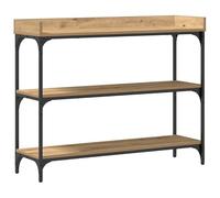 Eleganz Table console en chêne massif 100 x 30 x 80 cm - Buffet élégant pour salon et couloir - Matériau en bois de qualité supérieure et design en acier - Durable et élégant